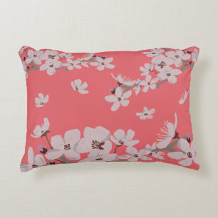 Almofada Decorativa Cherry Blossoms Flores Flutuantes Travesseiro de D