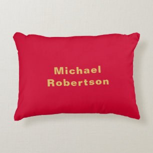 Almofada Decorativa Cherry Red Dourado Colors Trendy Modern