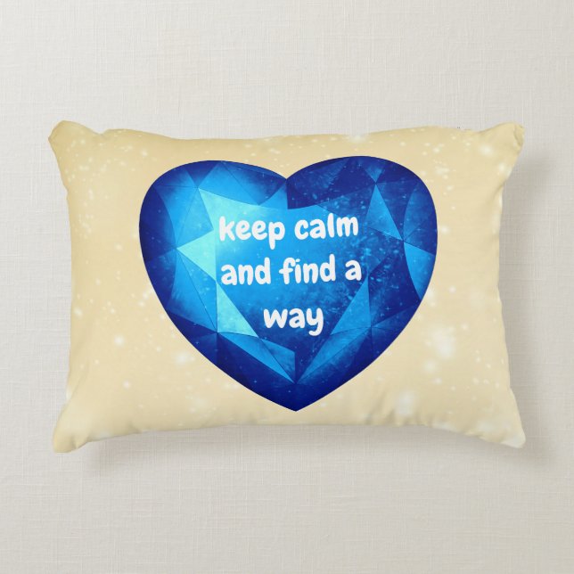Almofada Decorativa Chic fresh blue Diamond quote affirmation  (Frente)