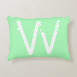 Almofada Decorativa Chic Grunge Monograma Mint Green