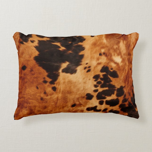 Almofada Decorativa Chic Western Brown Cowhide (Frente)