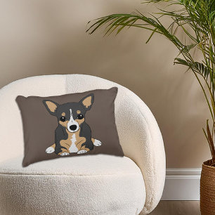 Almofada Decorativa Chihuahua Cute Tri-Color Chihuahua Brown