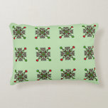 Almofada Decorativa Christmas Mandala Pattern<br><div class="desc">Beautiful Christmas mandala pattern on a cozy fleece blanket. A festive holiday design featuring classic green and red tones,  perfect for winter home decor.</div>