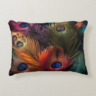 Almofada Decorativa Chuva de cauda de pavão vibrante