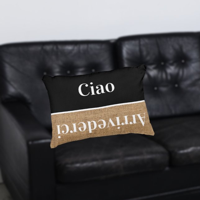 Almofada Decorativa Ciao - saudações em italiano (Criador carregado)