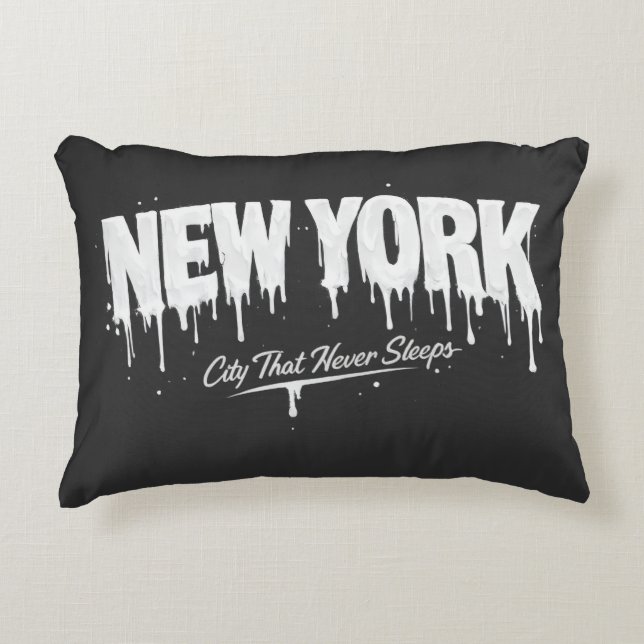 Almofada Decorativa Cidade de Nova York Que Nunca Dorme (Frente)