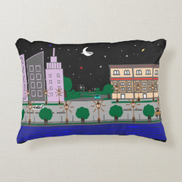 Almofada Decorativa Cidade Noturna