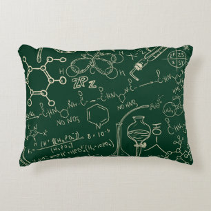 Almofada Decorativa Ciência, química, padrão de laboratório de safra