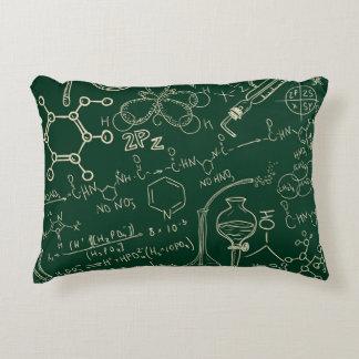 Almofada Decorativa Ciência, química, padrão de laboratório de safra