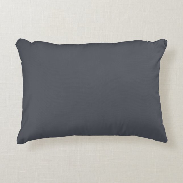 Almofada Decorativa Cinza Carvão Moderno Cor Sólida Simples (Frente)