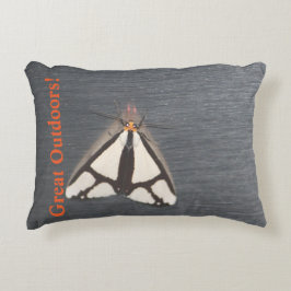 Almofada Decorativa Cinza Preta E Laranja