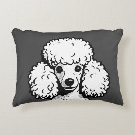 Almofada Decorativa Cinzas de Poodle de Arte pop e Lixeira Estética Br