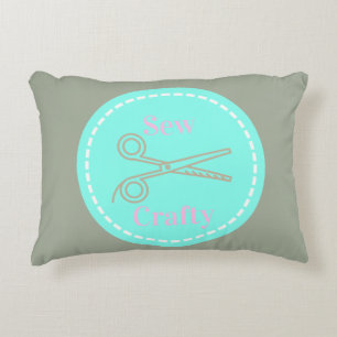 Almofada Decorativa Círculo Azul-Azul-Barafty Sew com Tesouras