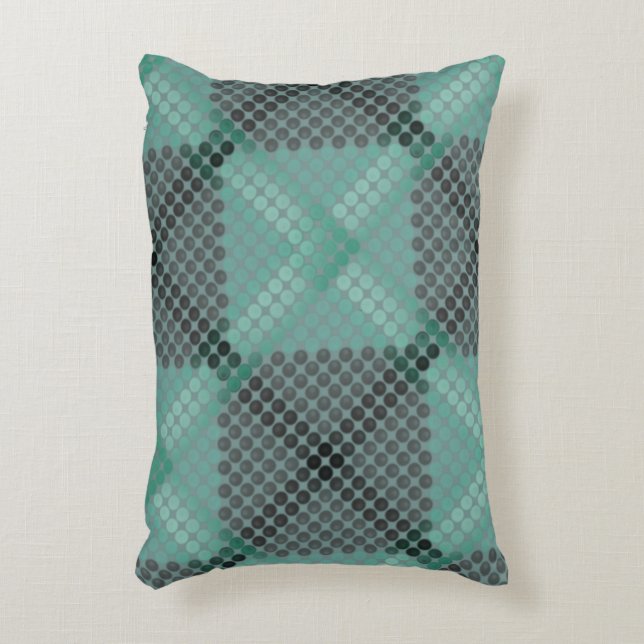 Almofada Decorativa Círculo verde claro ou textura de bolas, formando  (Frente(Vertical))
