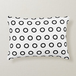 Almofada Decorativa Círculos Branco e Preto