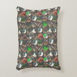 Almofada Decorativa Círculos coloridos de textura escura