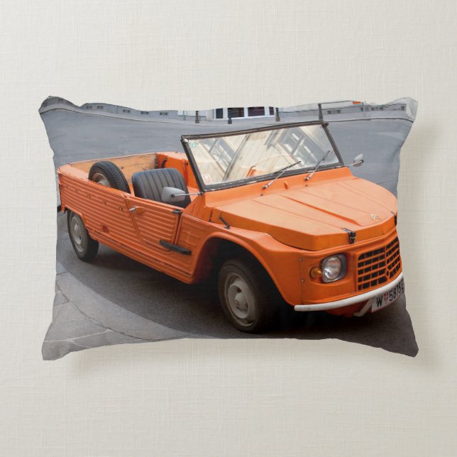 Almofada Decorativa Citroen Mehari Laranja (Frente)