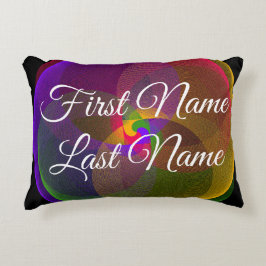 Almofada Decorativa Citrus Color Geometric Blend Accent Parody Pillow