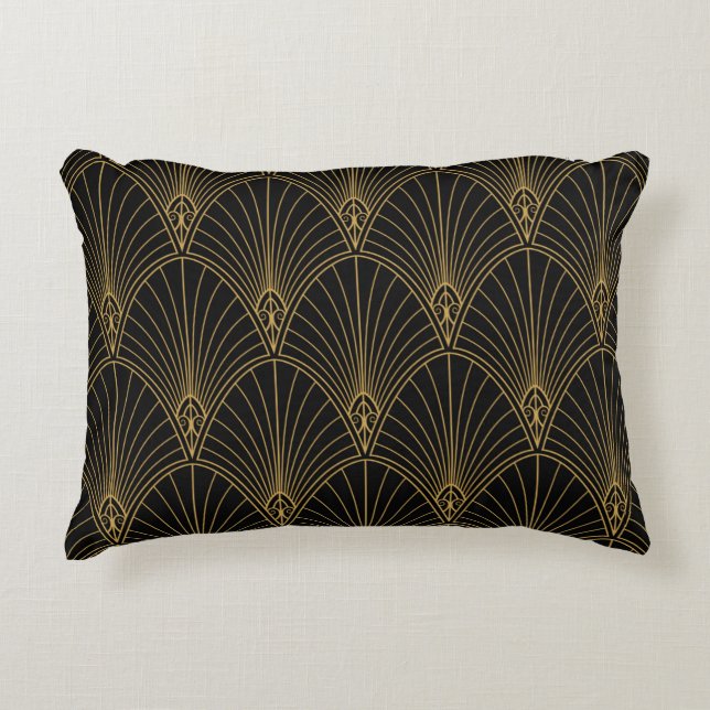 Almofada Decorativa Classic Art Deco Seamless Pattern. Geometric Styli (Frente)