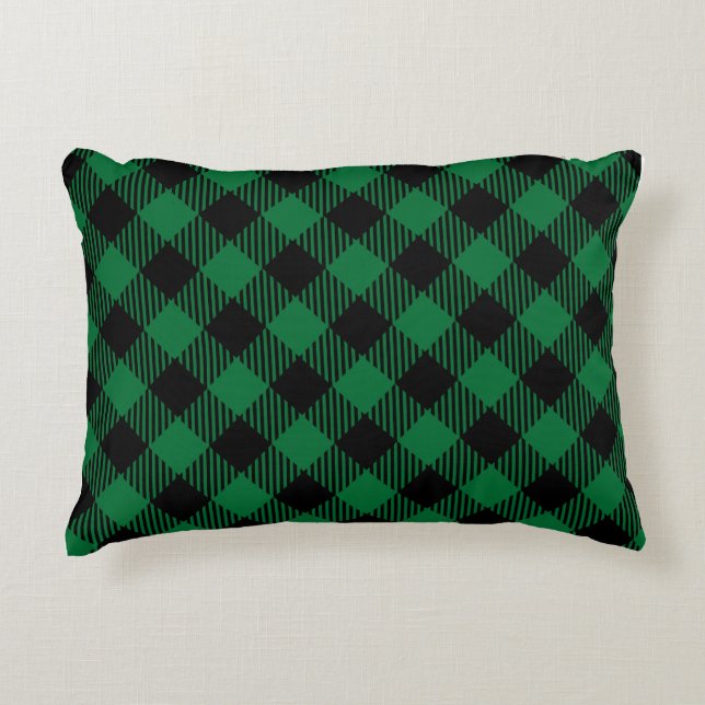 Almofada Decorativa Classic Holiday Plaid – Cozy Christmas Pillow  (Frente)