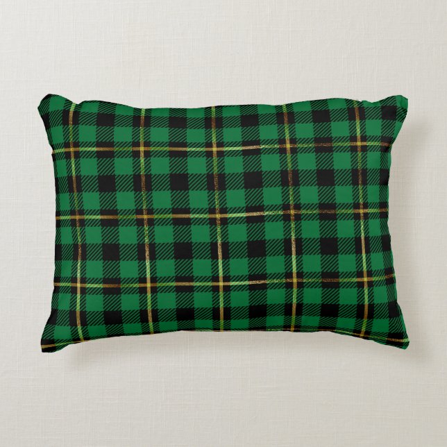 Almofada Decorativa Classic Holiday Plaid – Cozy Christmas Pillow  (Frente)