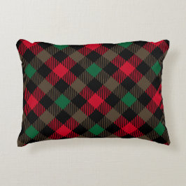 Almofada Decorativa Classic Holiday Plaid – Cozy Christmas Pillow