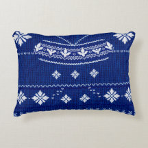 Clássico Azul Cobalto e Branco de Floco de Neve Nó