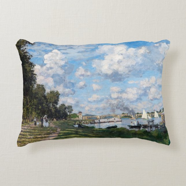 Almofada Decorativa Claude Monet - A Bacia do Argenteuil (Frente)