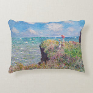 Almofada Decorativa Claude Monet - Cliff Walk em Pourville