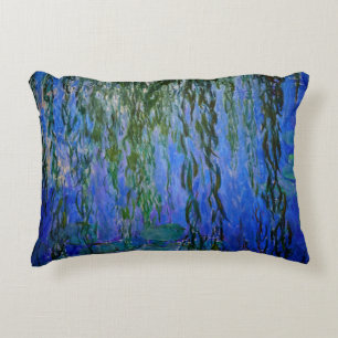 Almofada Decorativa Claude Monet - Lírios d'água com salgueiro chora