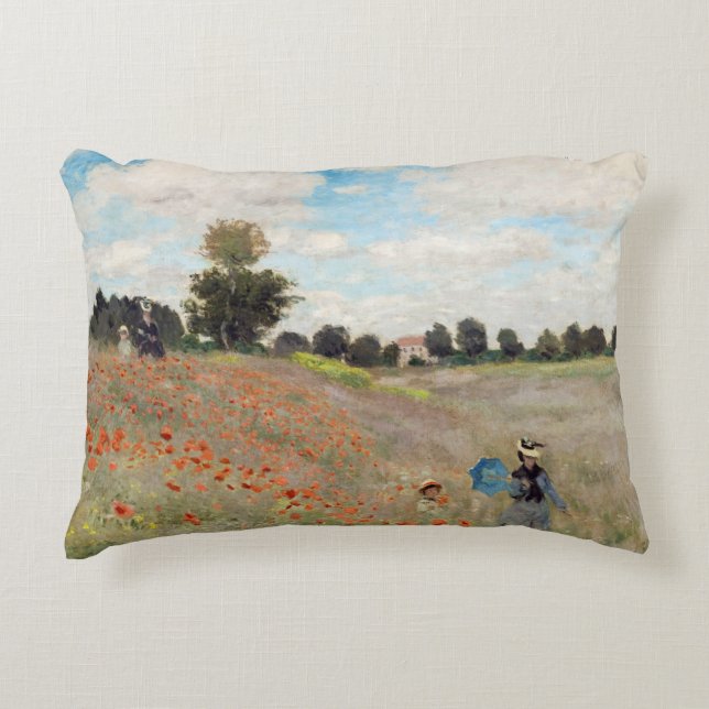 Almofada Decorativa Claude Monet - Poppy Field (Frente)
