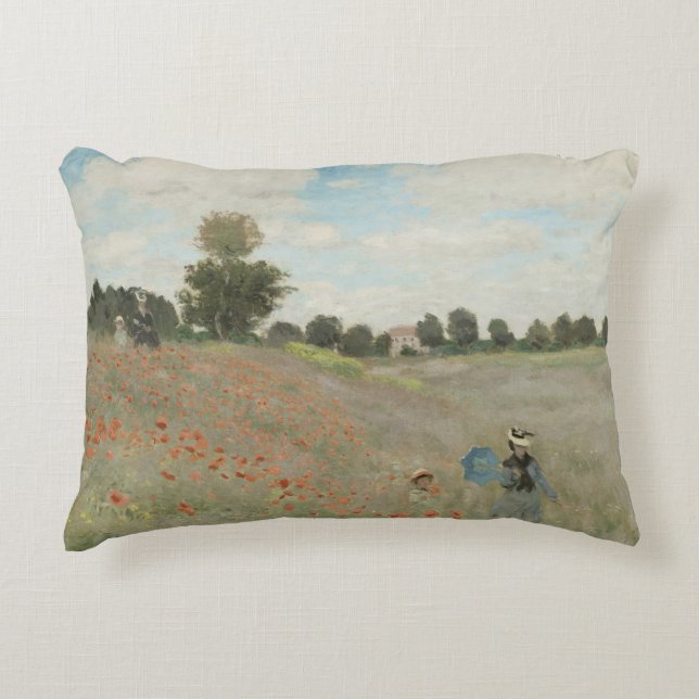 Almofada Decorativa Claude Monet - Poppy Field (Frente)