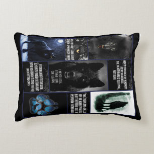 Almofada Decorativa Cobertura de Lobo Negro, Cobertura de Presente de
