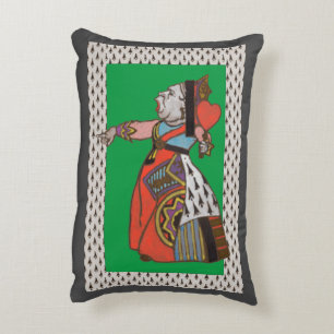 Almofada Decorativa Coelho Branco e Rainha dos Corações