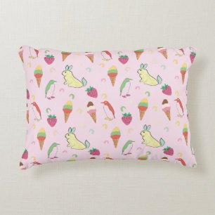 Almofada Decorativa Coelho Pinguim Morango Sorvete bebê bonitinho
