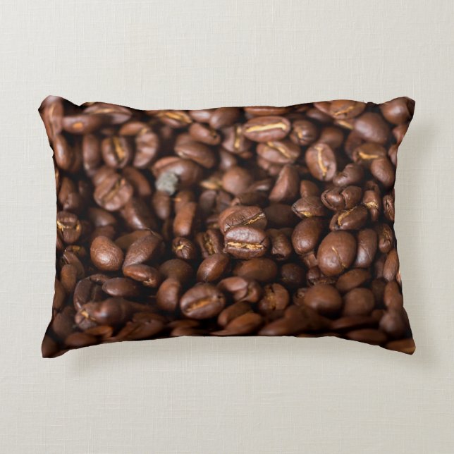 Almofada Decorativa Coffee Beans Backgroundabstract, aroma, background (Frente)