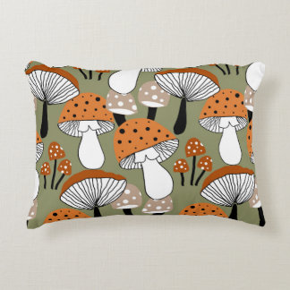 Almofada Decorativa Cogumelos Coloridos de Desenho em abstrato, Repeti
