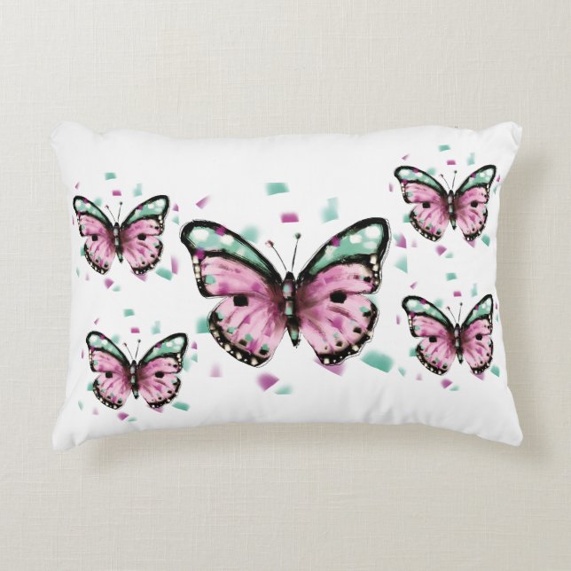Almofada Decorativa Cojín estampado con mariposa (Frente)