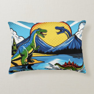 Almofada Decorativa Cojín redondo dinosaurios