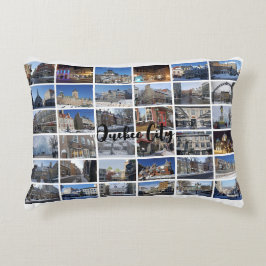 Almofada Decorativa Colagem de Fotos Branco 36 Grade Viagem Personaliz