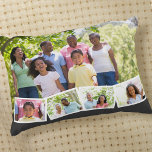 Almofada Decorativa Colagem de Fotos com Nome Personalizado da Família<br><div class="desc">Personalize este travesseiro de sotaque alegre com as suas fotos familiares favoritas de uma reunião, férias ou outra ocasião. O modelo está pronto para você adicionar até 5 fotos e seu nome de família, bem como o evento e o ano (se aplicável). A foto principal será usada como fundo e...</div>