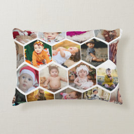 Almofada Decorativa Colagem de Fotos do Hexagon