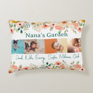 Almofada Decorativa Colagem de Fotos Personalizada Nana Grandma's Gard