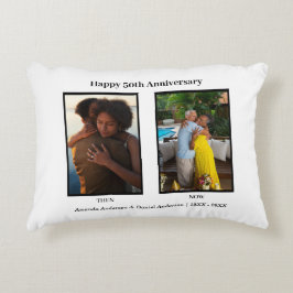 Almofada Decorativa Colagem de Fotos Preto e Branco 2 Aniversário