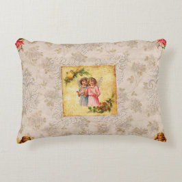 Almofada Decorativa Colagem Vintage Retro com rendas e flores