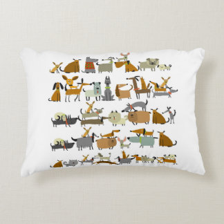 Almofada Decorativa Coleção de cães bonitos, esboço, ilustração de vin