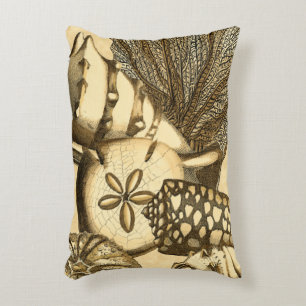 Almofada Decorativa Coleção Neutral de Cascas e Corais