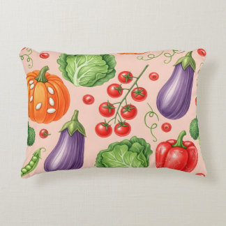 Almofada Decorativa Colorful Vegetable Pattern Illustration