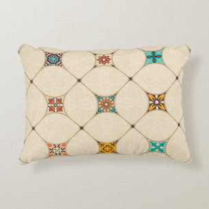 Almofada Decorativa Colorida Colchwork Islam Azulejo Árabe