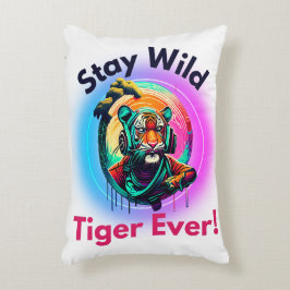Almofada Decorativa Colorida Face De Tigre